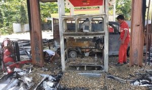 SPBU Angata Kebakaran, Satu Unit Mobil Hangus Terbakar