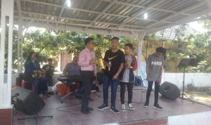 Kasat Narkoba Polres Pelabuhan Belawan Hibur Pengunjung Jum'at barokah