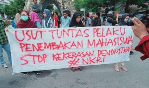 demo Gelar Aksi, PMII Cab. Kolut Minta Kapolres Kendari di Copot dan Penjelasan Polri Terkait Penembakan 2 Mahasiswa UHO