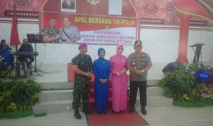 Apel bersama TNI-POLRI dan Penyambutan Danyon Marhanlan terlaksana di Polres Pelabuhan Belawan