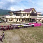 Ratusan Personil menyambut Kapolres Kolaka Utara yang Baru