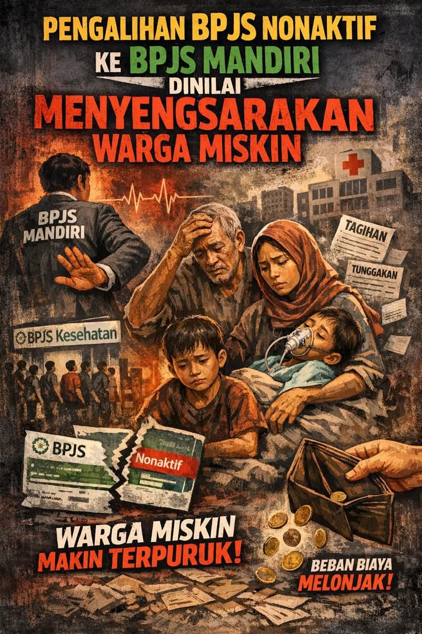 Pengalihan BPJS Nonaktif ke BPJS Mandiri Dinilai Menyengsarakan Warga Miskin