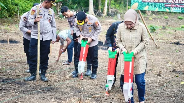 Polres Koltim Gelar Penanaman Jagung Serentak Dukung Swasembada Jagung Nasional