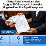 Diduga Cacat Prosedur, Calon Anggota BPD Borongtala Layangkan Gugatan Resmi ke Bupati Jeneponto