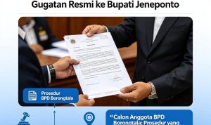 Diduga Cacat Prosedur, Calon Anggota BPD Borongtala Layangkan Gugatan Resmi ke Bupati Jeneponto